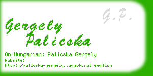 gergely palicska business card